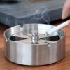 Stainless Steel Outdoor Ashtray With Rotatable Lid