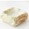 Stone Textured Ceramic Ashtray Yellow Green
