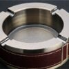 Sturdy Thick Stainless Steel Ashtray Classy Silver