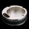 Three Cigarette Ashtray Sturdy Stainless Steel
