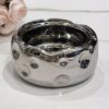 Three Cigarettes Ashtray Ceramic Silver