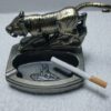 Tiger Ashtray With Refillable Lighter - Great Office Decor