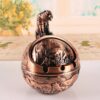 tiger retro ancient ashtray red bronze