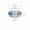transparent glass ashtray product dimensions