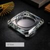 Transparent Square Glass Ashtray For Indoor And Outdoor