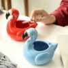 Two Cute Ashtrays Ceramic Red And Blue