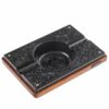 Vintage Cigar Ashtray Wood Black