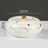 White Ceramic Ashtray With Cover