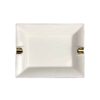 White Cigar Ashtray With Golden Notches