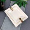 White Cigar Ashtray With Golden Notches Small And Large Variations
