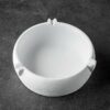 White Round Ashtray Made From Cement