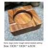 Wood Ashtray For Cigar And Cigarette Square Walnut