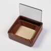 Wood Ashtray Walnut With Glass Cover Double Slot
