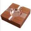 Wooden Copper Plated Cigar Ashtray High Quality
