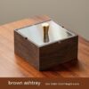Wooden Outdoor Ashtray With Lid Smokeless With Glass Lid