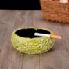 Yellow Ashtray With Cigarette