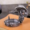 Zinc Alloy Dragon Ashtray Photographed From The Side
