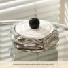 Ashtray With Lid Cool Modern Wavy Pattern