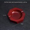 Bamboo Wood Ashtray Red Bamboo Octagonal