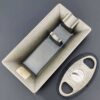 Cigar Ashtray Metal Large With Cigar Cutter