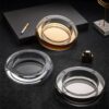 Crystal Ashtrays Elegant Minimalist Glass