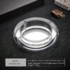 Crystal Glass Ashtray Silver Glass Minimalist