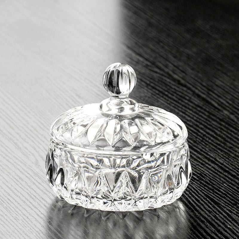 Decorative Glass Ashtray With Lid