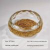 Glass Ashtray For Outside Golden Flakes Bottom