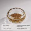 Glass Ashtray For Patio Golden Flakes Bottom