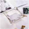 Glass Ashtray Golden Edge Large For Cigar Cigarette