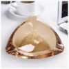 Glass Ashtray Golden Triangle Large 6 6 Inch