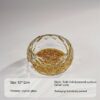 Glass Ashtray Small With Gold Flakes Bottom