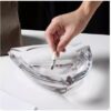 Glass Ashtray Transparent Triangle Large 6 6 Inch