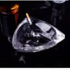Glass Ashtray Triangle Large 6 6 Inch