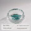 Glass Ashtray Turquoise Shaped Medium