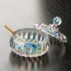 Glass Ashtray With Lid