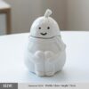Lid Ashtray Funny Pear Ceramic White