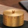 Metal Ashtray With Lid Windproof Brass Metal