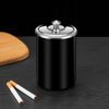 Metal Car Ashtray With Lid Smokeless Black