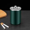 Metal Car Ashtray With Lid Smokeless Green