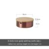 Outdoor Ashtray With Wooden Lid Rose Golden Stainless Steel