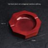 Outdoor Ashtray Wood Red Bamboo Octagonal
