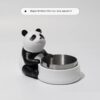 Panda Ashtray With Silver Tray